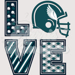 LOVE Eagles Helmet DTF Print