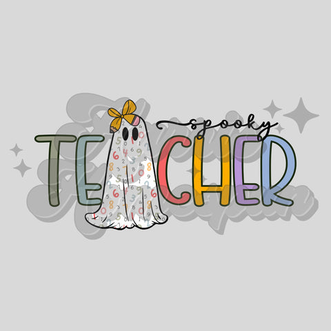 Spooky Teacher DTF Print