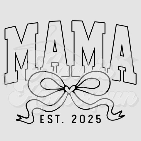 MAMA Bow DTF Print with different color options