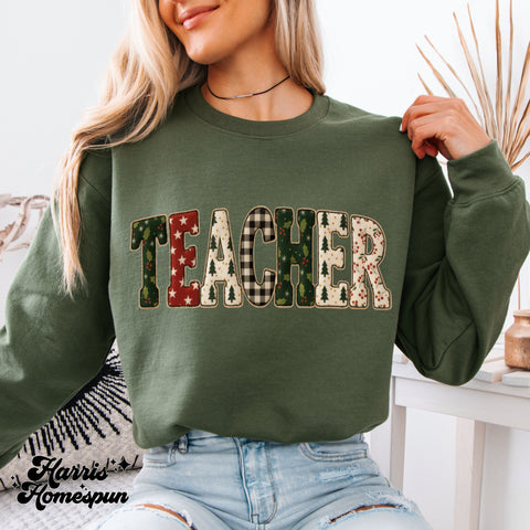 Festive TEACHER Completed Top
