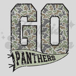 Camo Go Panthers DTF Print