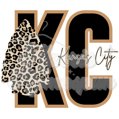 KC brown leopard DTF Print