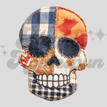 Faux Skull Patchwork DTF Print