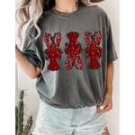 Faux Embroidery Glitter Crawfish DTF Print