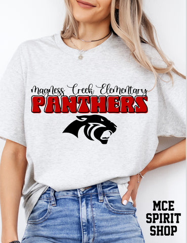 Magness Creek Elementary Panthers Logo Completed Top