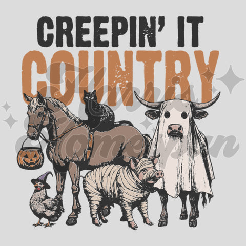 Creepin’ It Country DTF Print