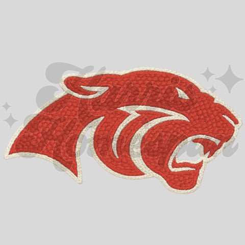 Faux Yarn Panther Mascot DTF Print