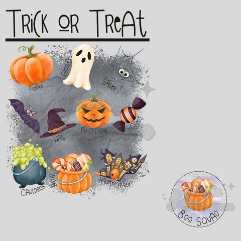 Trick or Treat DTF Print (Pocket Included)