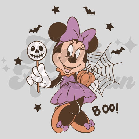 Purple Dress Character Halloween DTF Print
