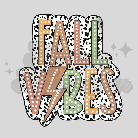 Fall Vibes Dalmatian Print DTF Print