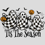 Tis the Season Checkered Ghosts DTF Print