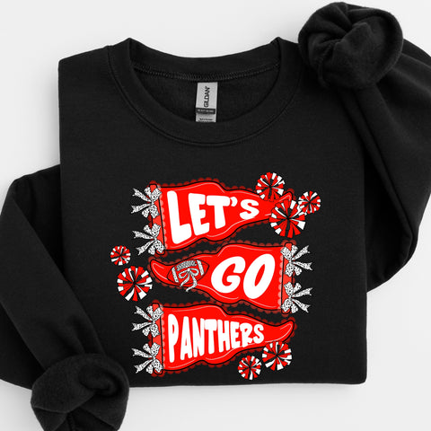 Let’s Go Panthers Flags & Bows Completed Top