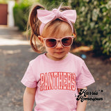 Striped Panthers with Bows Completed Top