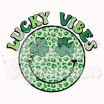 Lucky Vibes Smiley DTF Print