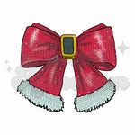 Faux Sequin Big Christmas Bow DTF Print