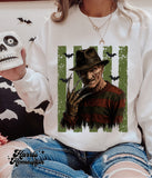 Spooky Character Green Striped Completed Top
