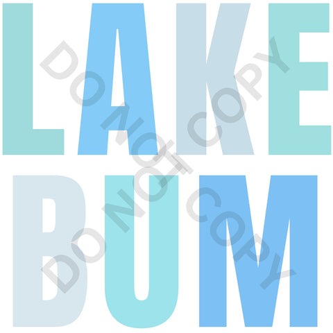 Shades of Blue Lake Bum DTF Print