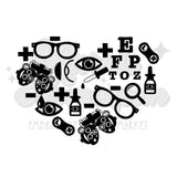 Eye Clinic DTF Print with different color options