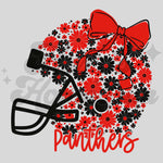 Floral Panthers Helmet DTF Print