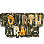 Camo Fourth Grade DTF Print
