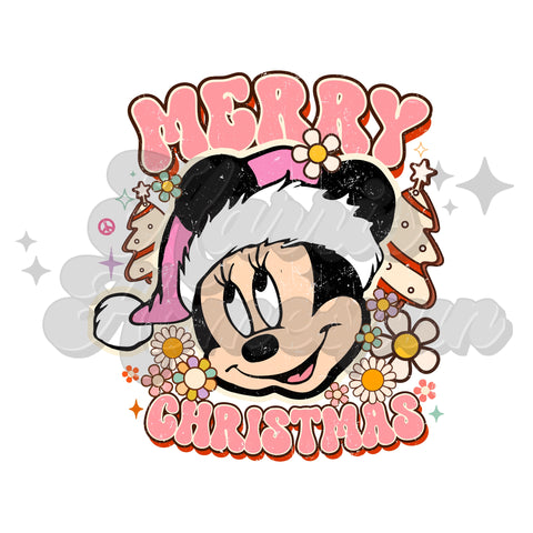 Merry Christmas Mouse DTF Print