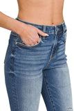 PRE-ORDER Zenana Cuffed Skinny Denim Pants
