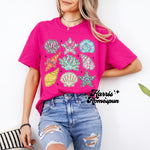 Colorful Floral Shells Completed Top