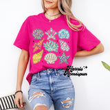 Colorful Floral Shells Completed Top