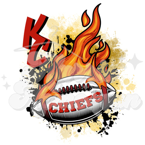 KC Football on Fire DTF Print