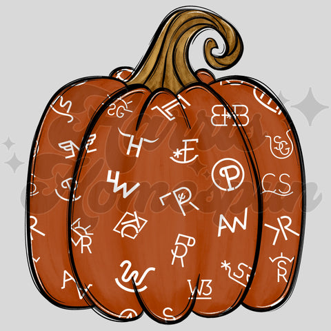 Western Pumpkin DTF Print