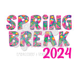 Floral Spring Break 2024 DTF Print