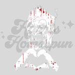 Heart Hand Scary Guy DTF Print