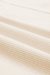 Waffle Knit Ivory Pullover