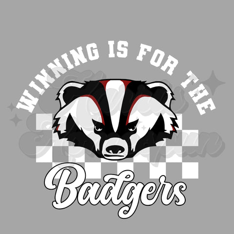 Winning is for the Badgers DTF Print