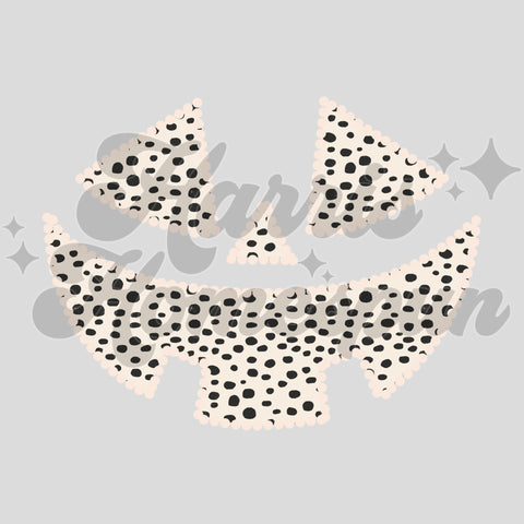 Spotted Jack-O-Lantern Face DTF Print