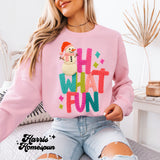 Faux Yarn Snowman Oh What Fun Completed Top