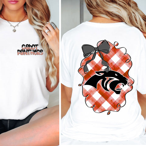 Checkered Panthers with Bow Completed Top