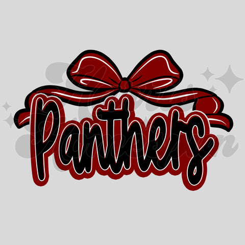 Red & Black Panthers DTF Print