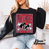 Panthers Pink Stripe Background Completed Top