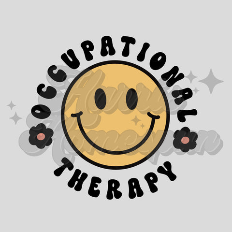 Occupational Therapy Smiley DTF Print