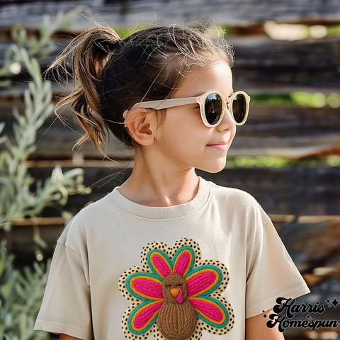 Leopard Turkey Faux Yarn Completed Top