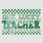 One Lucky Teacher DTF Print