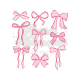 Several Bows DTF Print