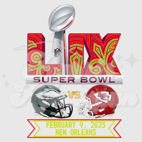 Super Bowl with Location 2025 DTF Print