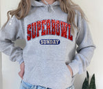 Superbowl Sunday Faux Glitter DTF Print