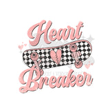 Heart Breaker Skateboard DTF Print