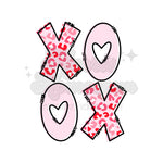 XOXO Pink Leopard DTF Print