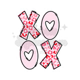 XOXO Pink Leopard DTF Print