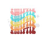 Swiftie Colorful Wave Font DTF Print