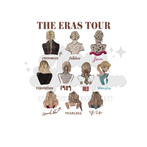 Eras Tour Back of Tays Head DTF Print